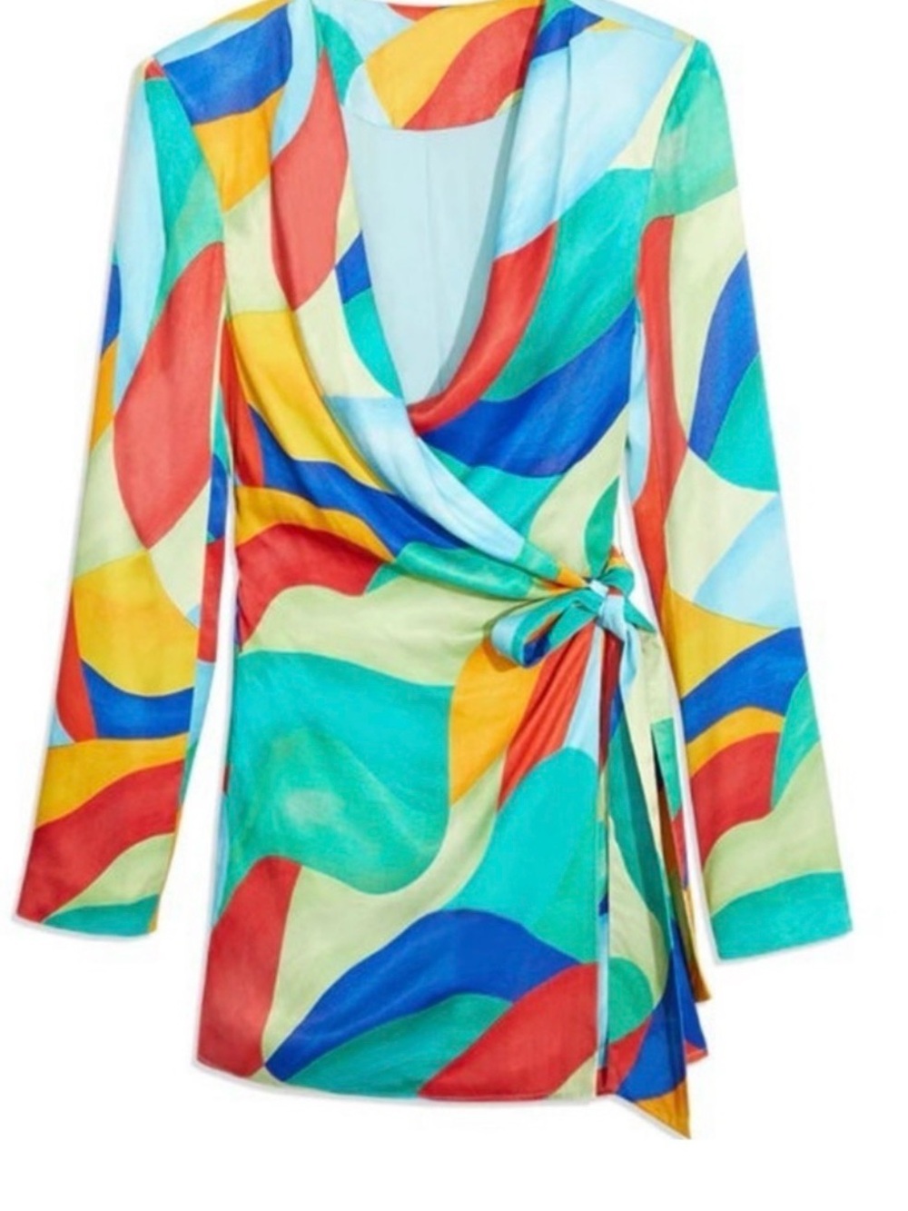 We Wore What Abstract wrap dress M